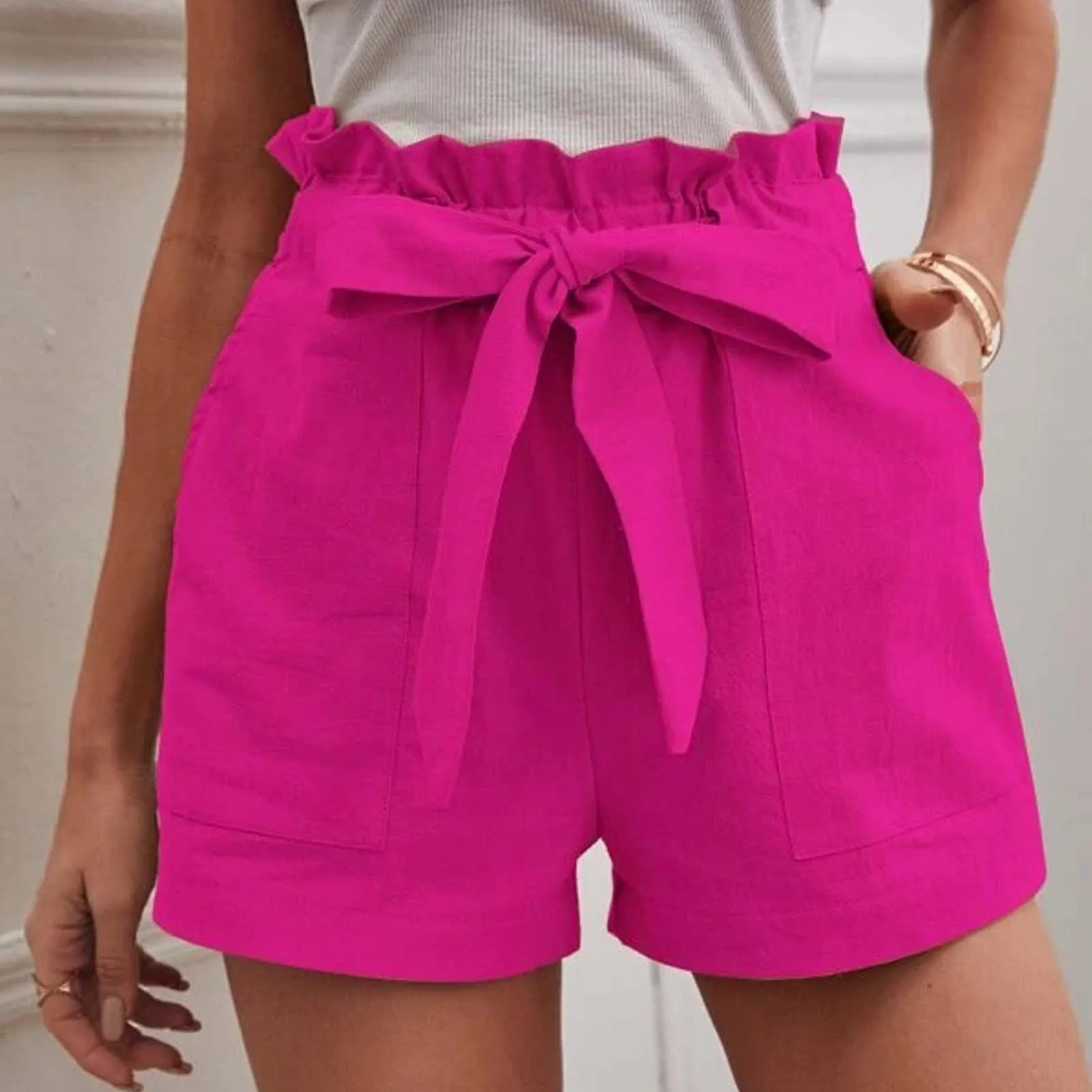 

Tunic Tops For Women Short Sleeve Dress Women Casual Shorts Comfy Lace Up Elastic Daisy Shorts For Women Womens Soccer Shorts