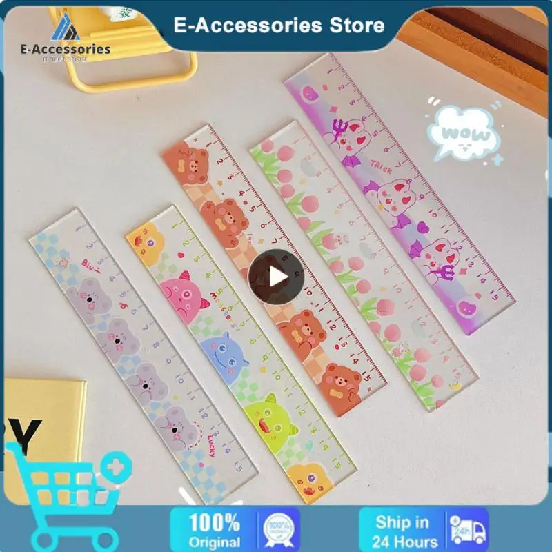 Cartoon Ruler Fun Accurate 15 Cm Fashionable Cute Novelty Back To School Items School Supplies Drawing Tool Popular Scale