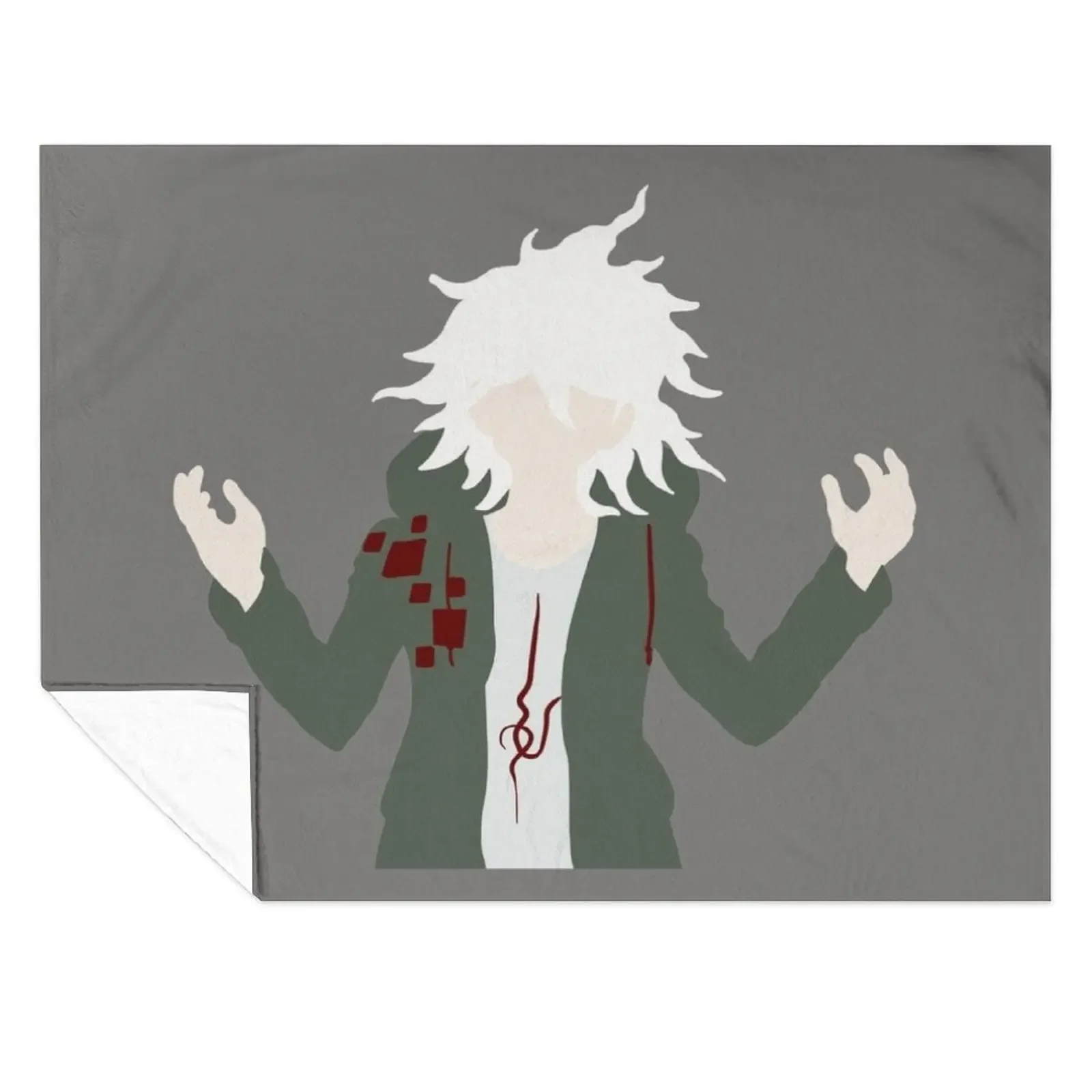 

Minimalistic Nagito Komaeda Throw Blanket Sofa Quilt anime Thins Decorative Sofas Blankets