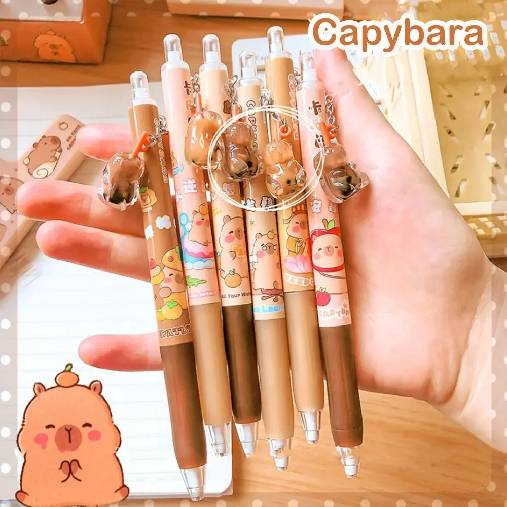 Kawaii Capybara Mechanical Pencil Aesthetic Cute Pendant Automatic Pencil Drawing Writing Animal 0.5mm Propelling Pencil Office