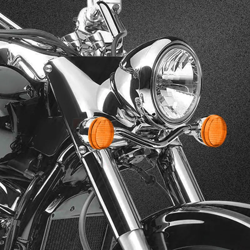 Motorcycle 2pcs/4pcs LED Turn Signal Light ABS Indicator Lens Cover For Honda Shadow VTX Cruisers Kawasaki Vulcan VN