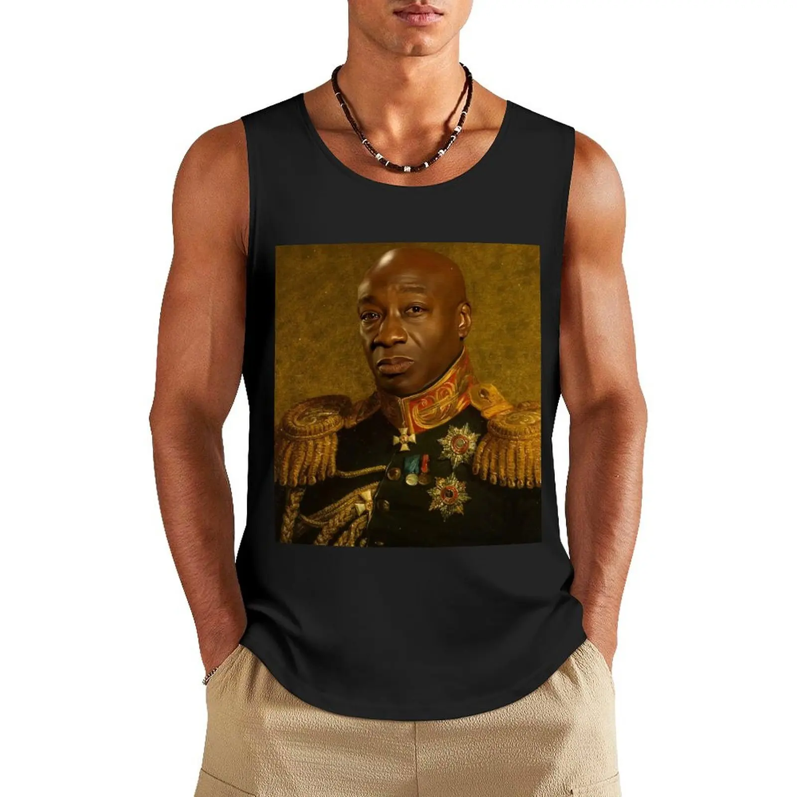 

Michael Clarke Duncan - replaceface Tank Top t-shirts man t-shirts for Men's gym muscle t-shirt