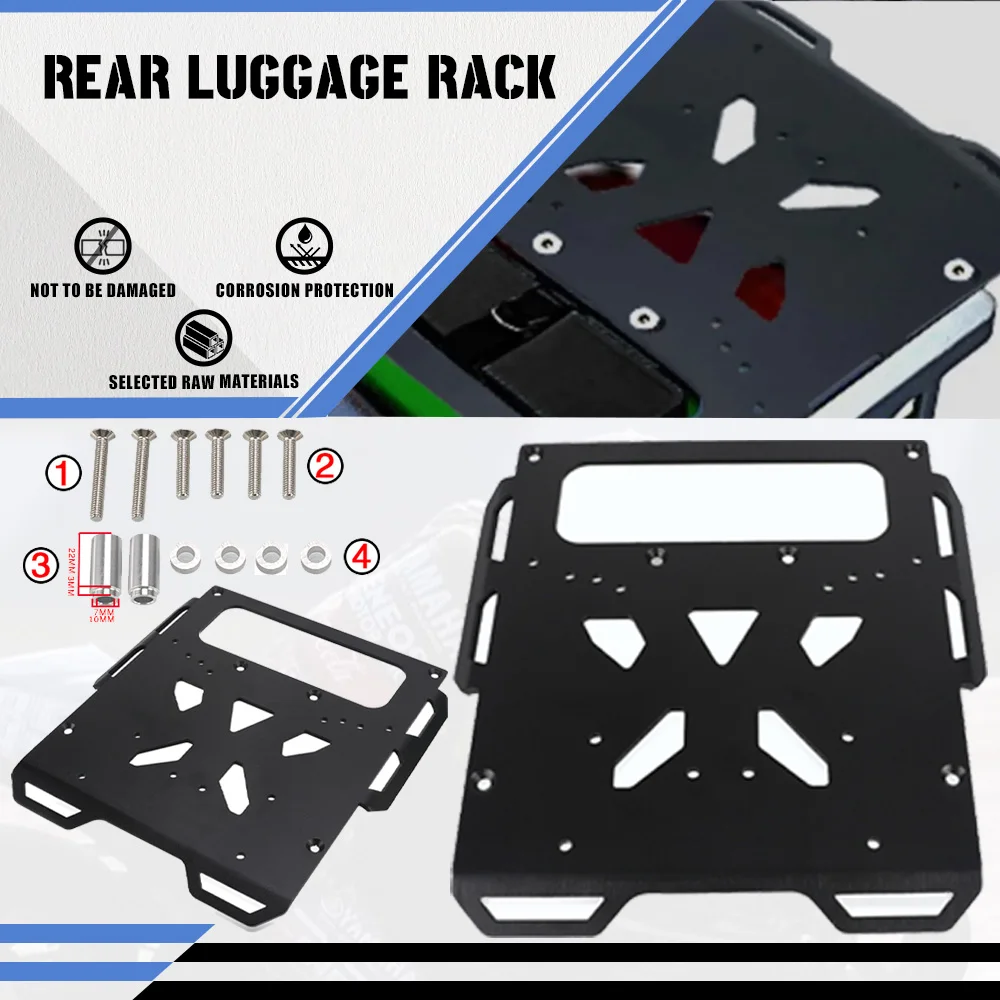 

Rear Luggage Bracket Rack Carrier Plate Kit For Kawasaki KLR650 KLR 650 2008~2018 2009 2010 2011 2012 2013 2014 2015 2016 2017