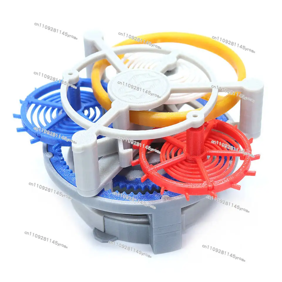Metal Clockwork Power Mechanical Clock Internal Structure DIY Handmade Tourbillon Model 3D Printing Design