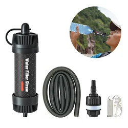 Waterfilter Stro Outdoor Draagbare Waterzuiveraar Overlevingsuitrusting Voor Kamperen Wandelen Backpacken Noodvoorbereiding