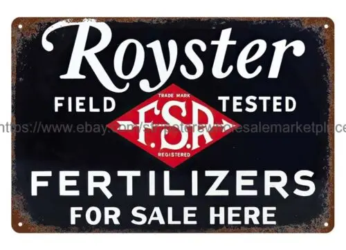 Royster Fertilizer farm chemical agricultural farming metal tin sign  wall art