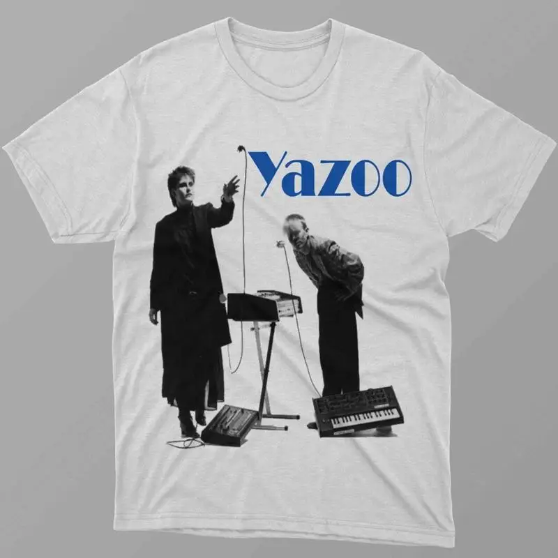 Yazoo Logo Musicians Keyboard Cello Drums T-Shirt