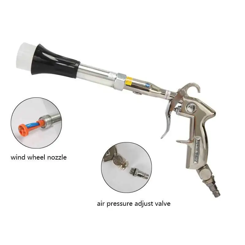 2-in-1 Tornado Autoreinigungspistole & Staubsaugerpistole mit Ergonomischem Griff | Multifunktionales Auto-Reinigungsset mit Metalldüse – Detail 2