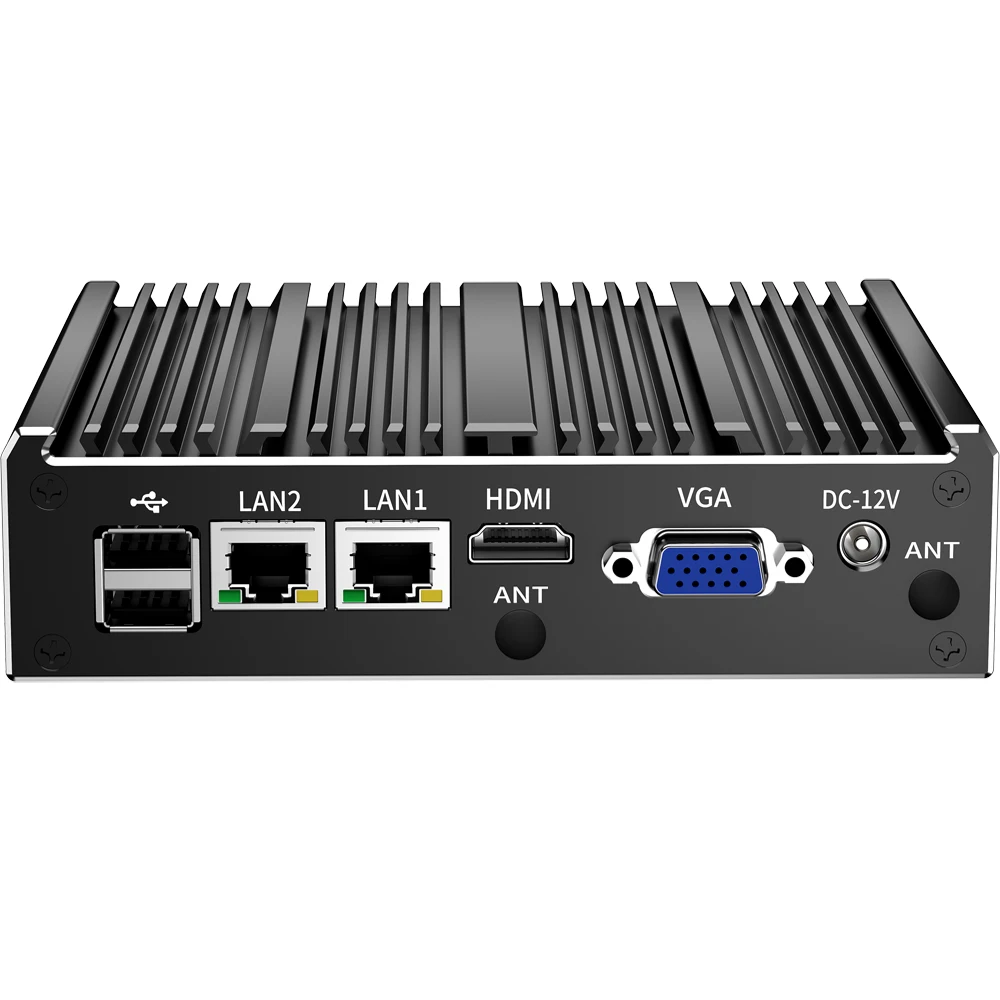 

Самый дешевый безвентиляторный мини-ПК N2840 J1900 J4125 N2930 с двумя LAN-портами, 2xCOM RS232/RS485, VGA, HD, для небольшого офиса, настольный компьютер с Windows 11