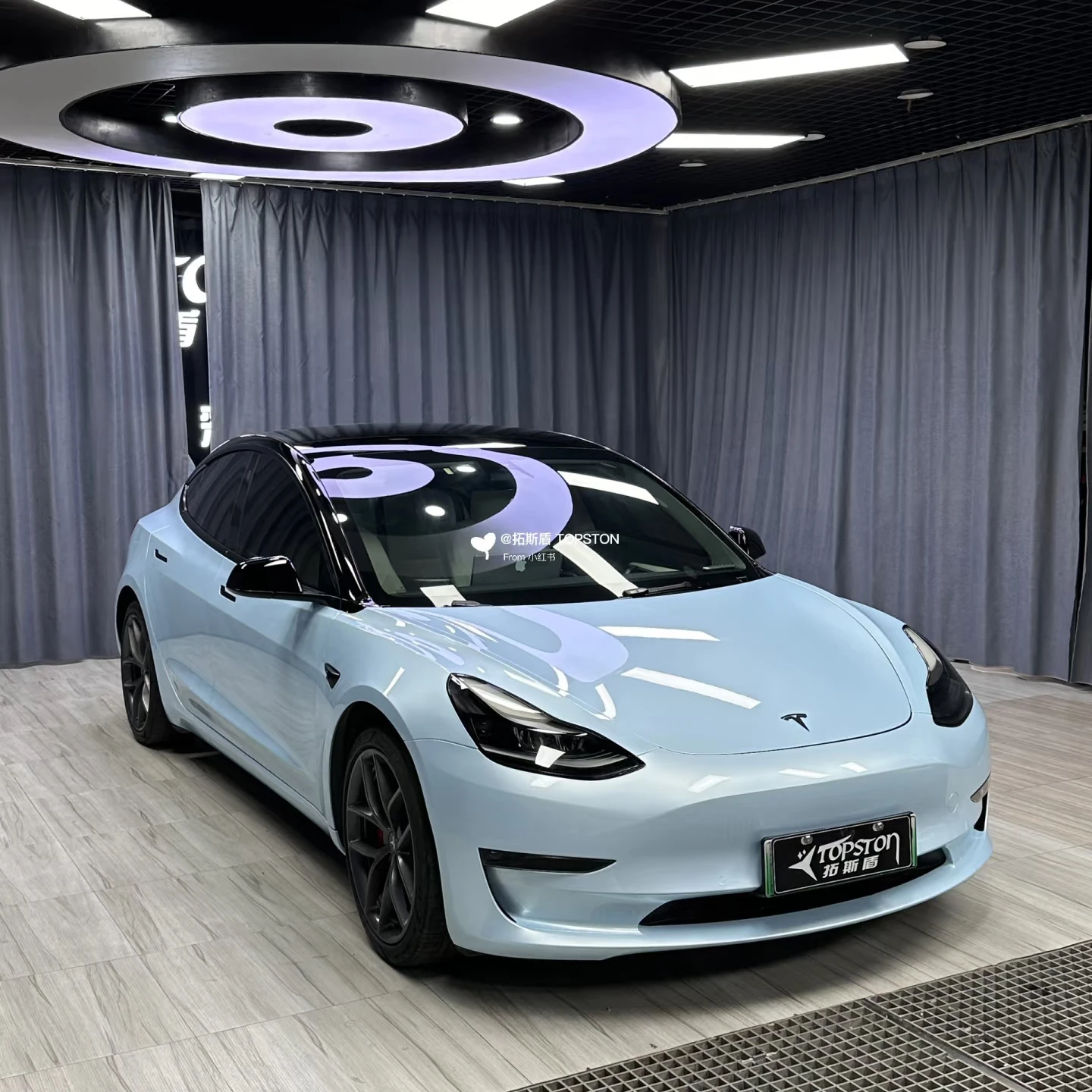 

Heat Resistant Jazz Blue Vinyl Wrap Glossy Metallic vinyl wrap