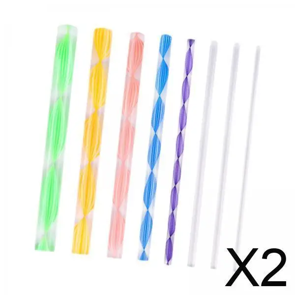 

2x 8Pcs Acrylic Rods Mandala Dotting Tools Dot Painting Kit Multifunctional for Coloring Rocks Painting Stone Drawing Clay Tool