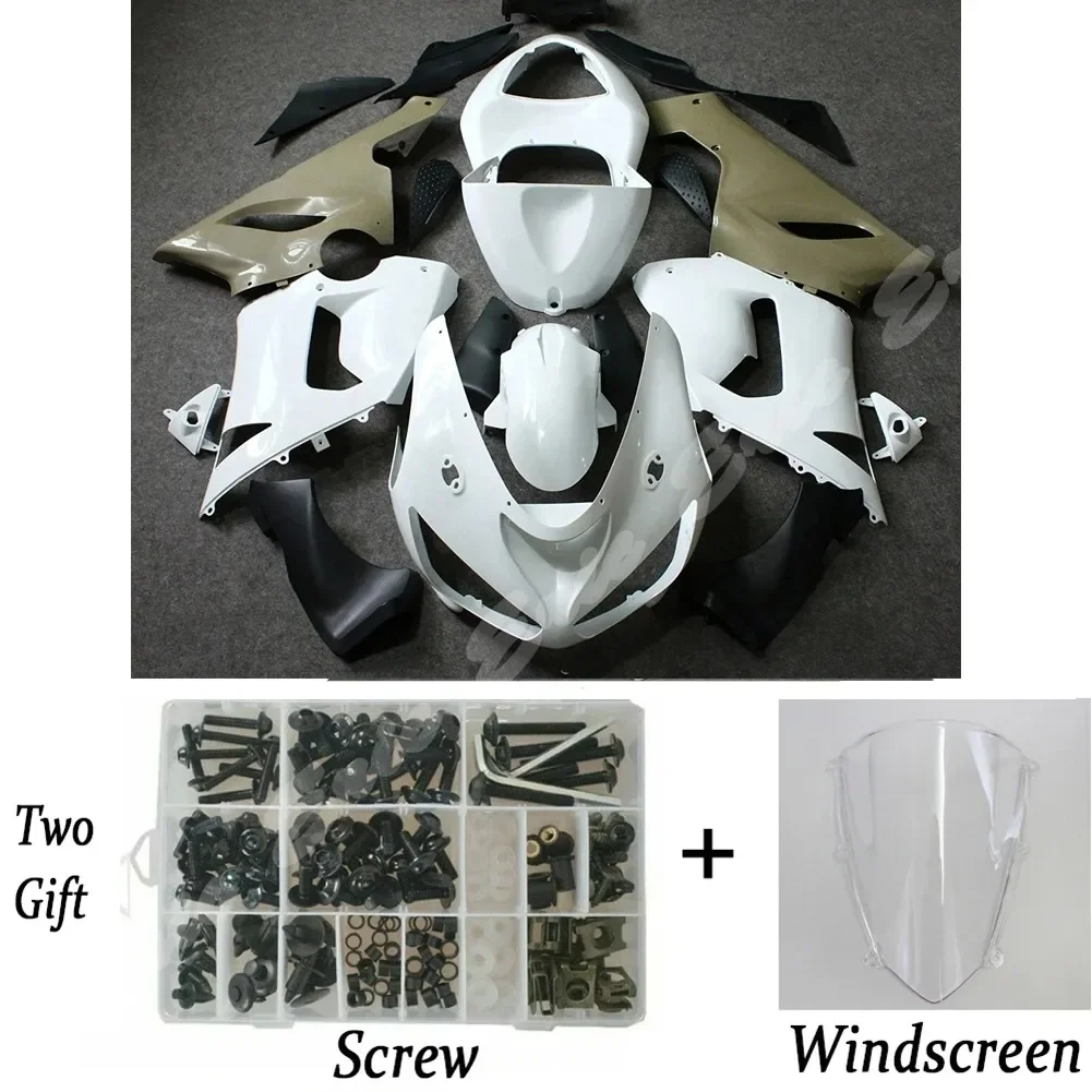 Unpainted Injection Body Work Race Fairing Set KitFor Kawasaki Ninja 636 ZX-6R 2003 2004