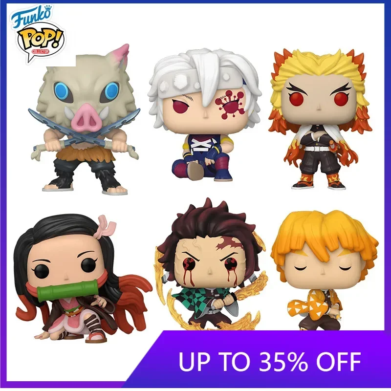 

Funko Pop Original Demon Slayer Anime Figure Rengoku Kyoujurou Kamado Nezuko Action Figure Toys for Boys Girls Kids Gift Model