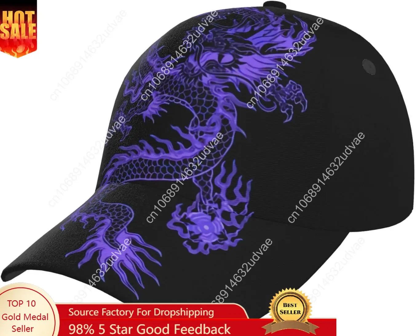 

Red Dragon Hats Women Men Dragon Baseball Hat Unisex Packable Summer Travel Beach Sun Hat
