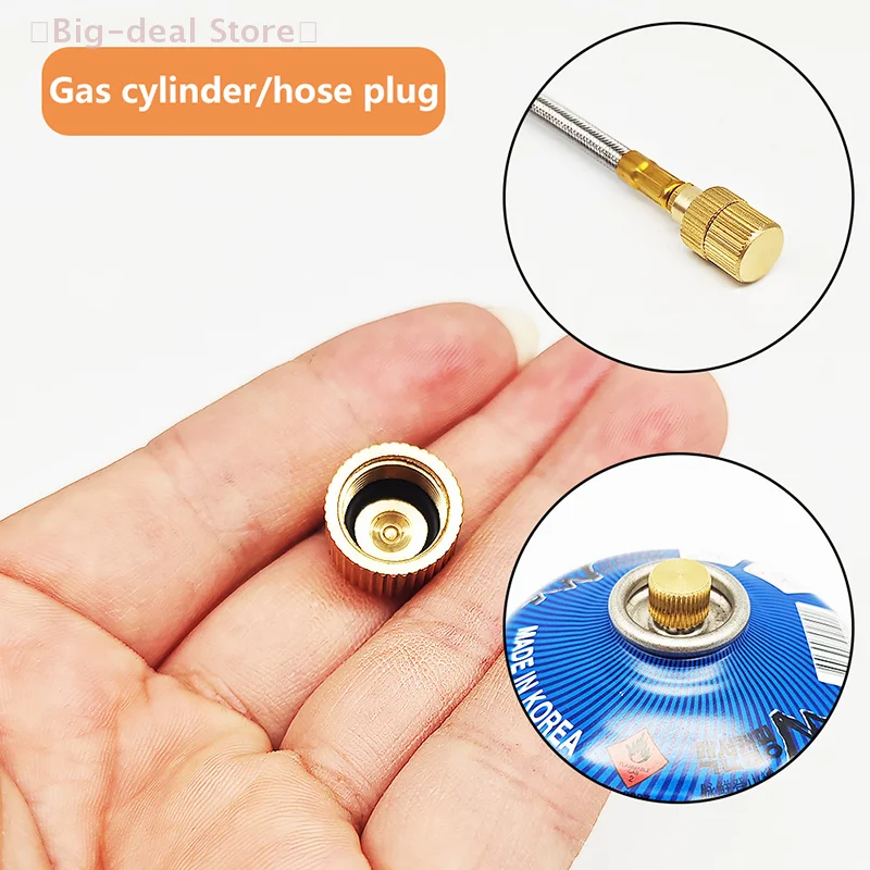 to 5Pcs Outdoor Camping Burner Cover, Flat Gas Cylinder Anti-leak Cap, Liquefied Gas Connection-Line Blocking Accessories