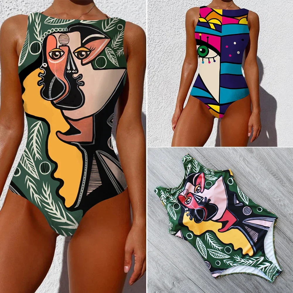 Sexy Print One Piece 2026 Swimsuit Closed Large Size Swimwear Push Up Women Flower Vintage Body Swim Beach Pool Bathing Suit