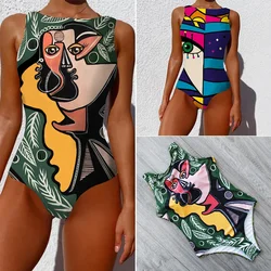Sexy Print One Piece 2026 Swimsuit Closed Large Size Swimwear Push Up Women Flower Vintage Body Swim Beach Pool Bathing Suit