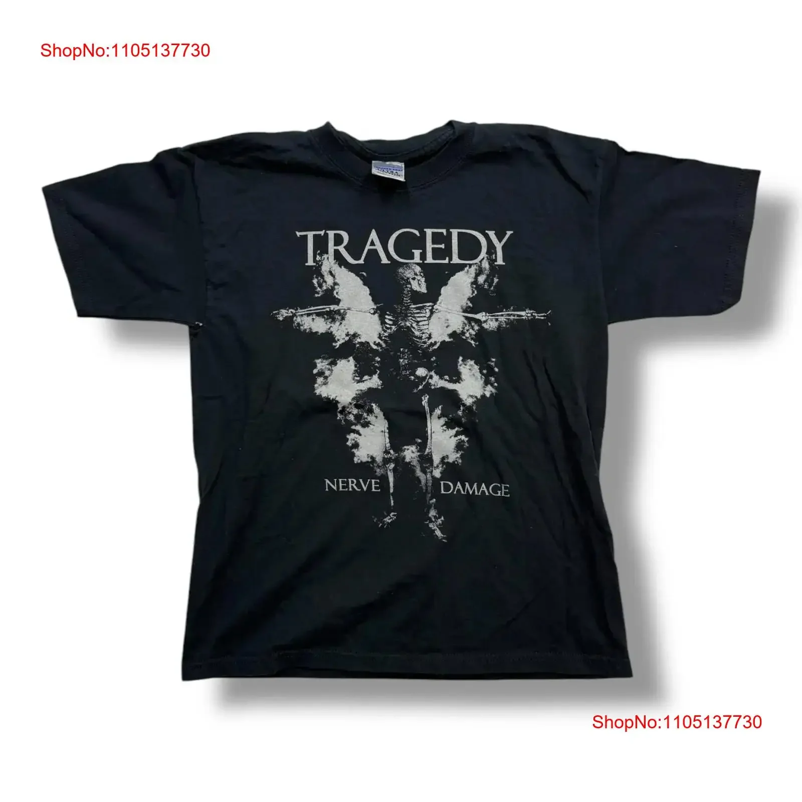Vintage 2006 Y2K Tragedy Nerve Damage Crust Punk T Shirt Baby Women s Small vintage Washed graphic Slightly homme Casual