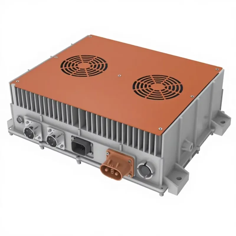 

New 3.6kW Automotive Self-Cooling OnBoard DCDC Converter Assembly with IP67 Protection 14V/48V/27.5V Output 94% Efficiency