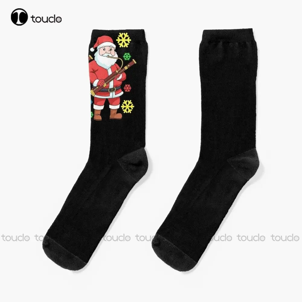 Christmas Bassoon Bassoonist Gifts Men Orchestra Socks Girl Socks Personalized Custom Unisex Adult Teen Youth Socks Custom Gift