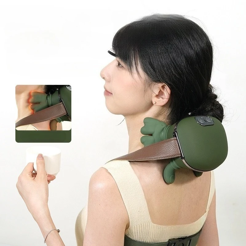 

Bionic Finger Neck Shoulder Massager Wireless Trapezius Neck Cervical Kneading Massage Shawl Brushless Motor Neck masajeador
