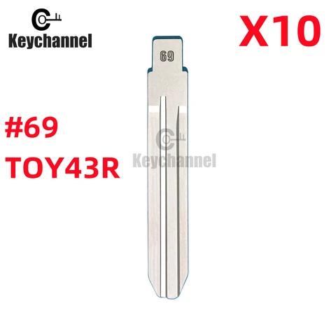 Брехэль 10шт 69 #   KD пустой VVDI Blade TOY43R автомобильный ключ для Subaru XV Great Wall Toyota Isuzu для KEYDIY Xhorse Remote Blade