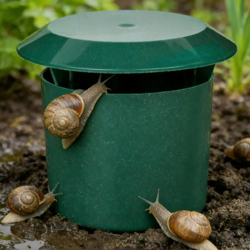 10/1x Green Snail Trap Catcher Garden Slug Cage Reusable Garden Farm Plant Growing Protector Tools Portable Garden Accessories