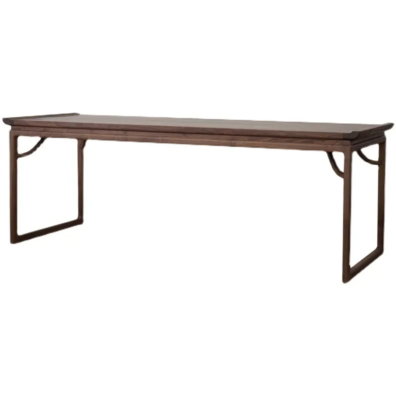 

New Chinese black walnut all-solid wood study desk and chair, household light luxury case calligraphy