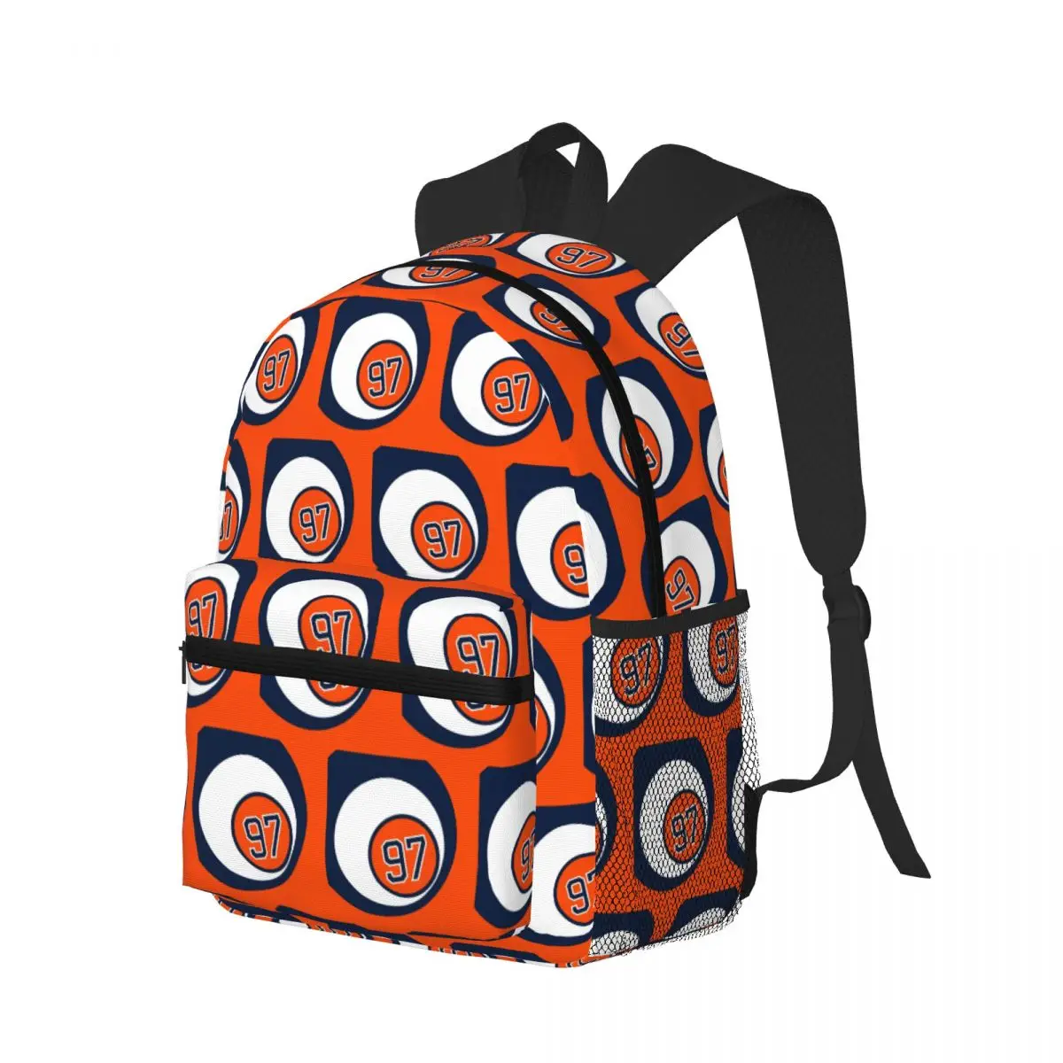Connor McDavid 97 For Edmonton Oilers Fans Student Backpack School Bag Hiking Travel Daypack for Boy Girls Bookbag Shoulder Bags