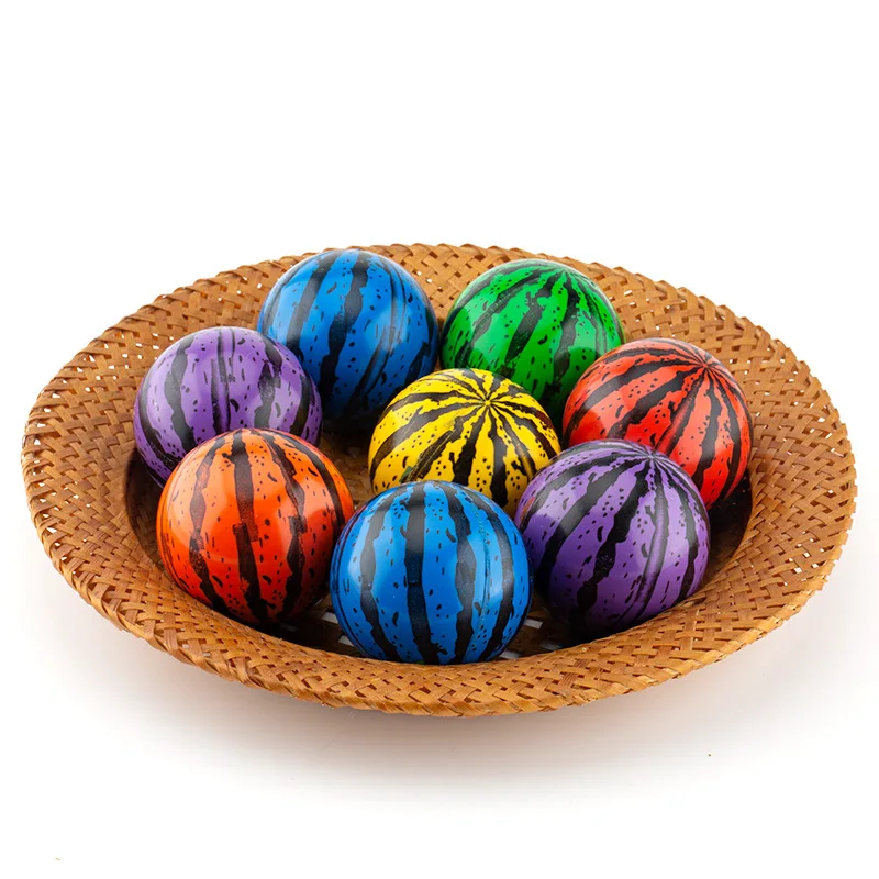 6 pçs melancia bola elástica brinquedo de halloween ao ar livre pai-filho brinquedo interativo exercício mão olho coordenação habilidade brinquedo
