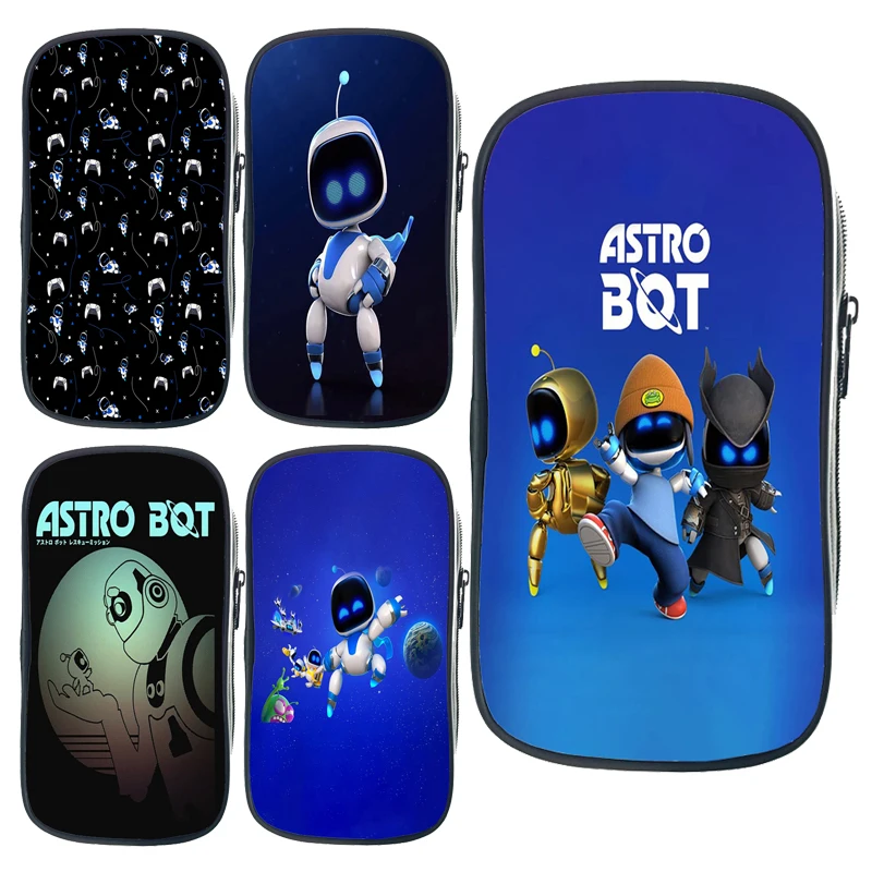 Astro Bot Pencil Cases Astronaut Pencil Bag Pouch Holder Box for Girls Office Student Stationery Organizer School Supplies