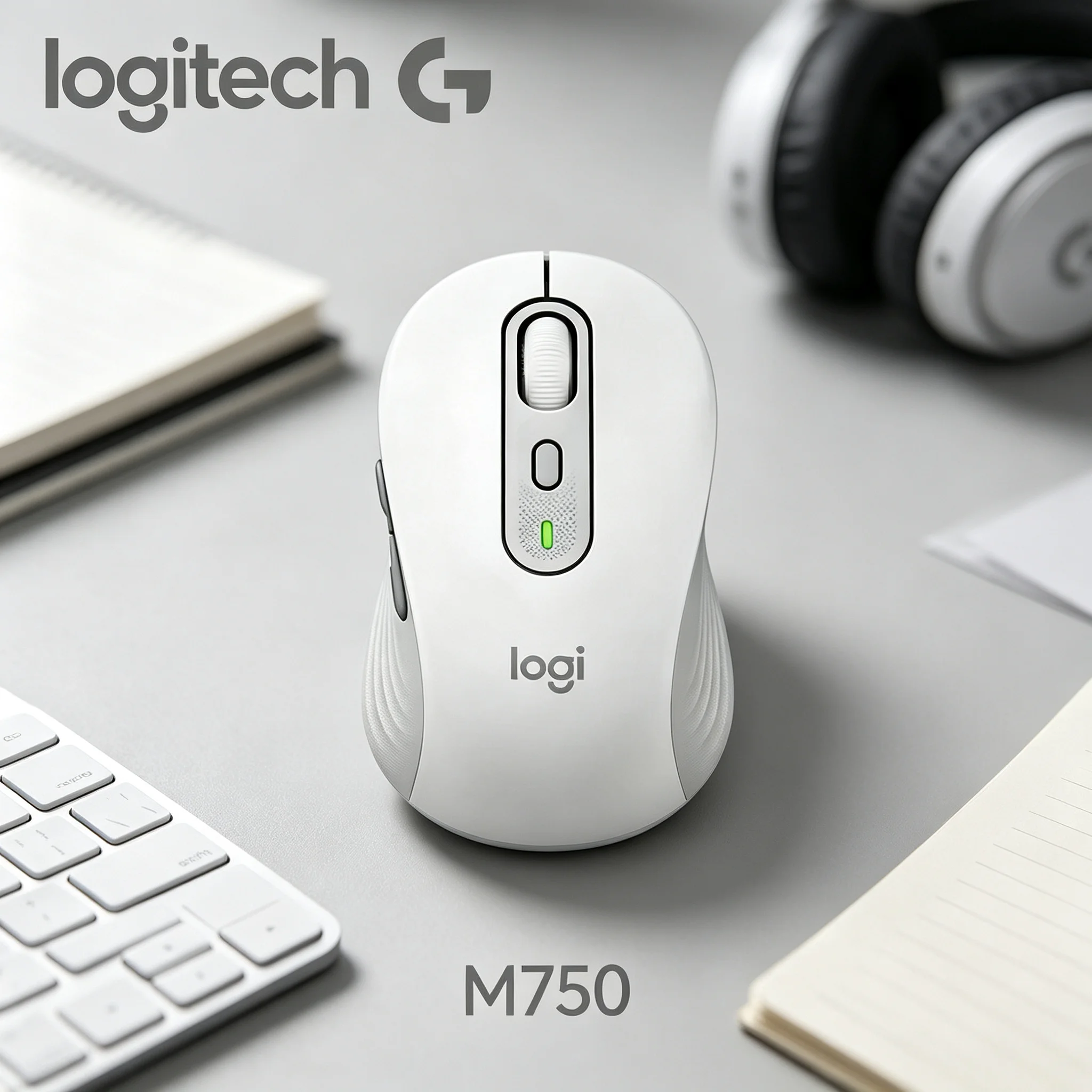 Logitech M750 Light‑Weight Silent Wireless Office Mouse Easy To Lift And Move For Fast Document Navigation Work