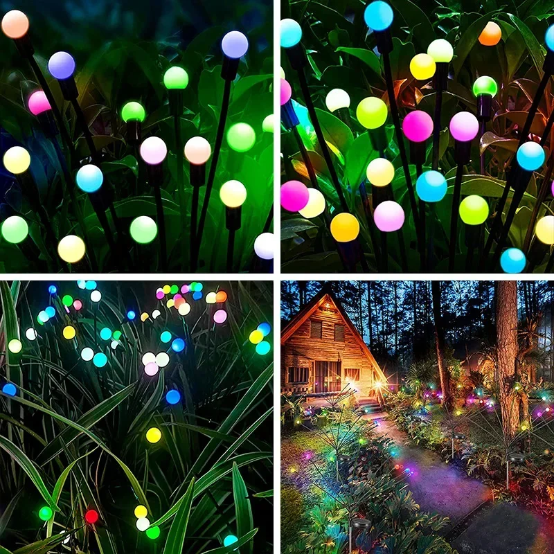 Firefly Rasenlampen Solar Glowworm Landschaftslicht 6LED/8LED/10LED Partylichter für Outdoor Garten Zelt Land Cabana Dekoration