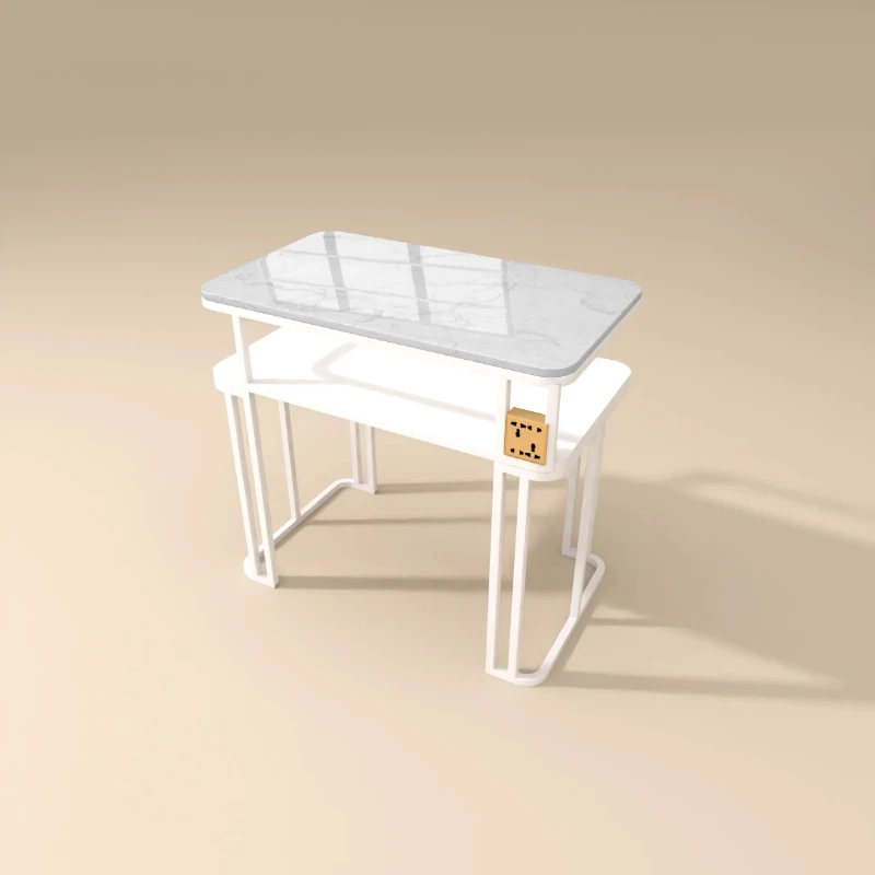 

New Trendy Nail Tables Online Celebrity - White Nail Tables Single-layer Marble Commercial Furniture Tavoli Ungueali ZY40MJZ