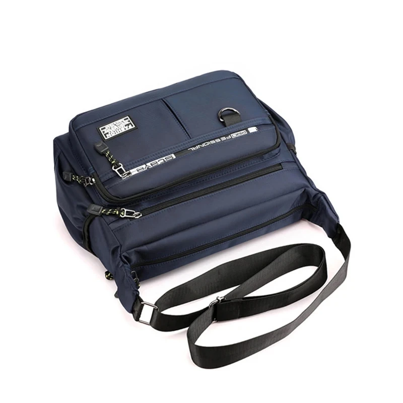 Men's Large Capacity Oxford Shoulder Bag Casual Multi-layer Pocket Fashion Crossbody Luxury Messenger Bag