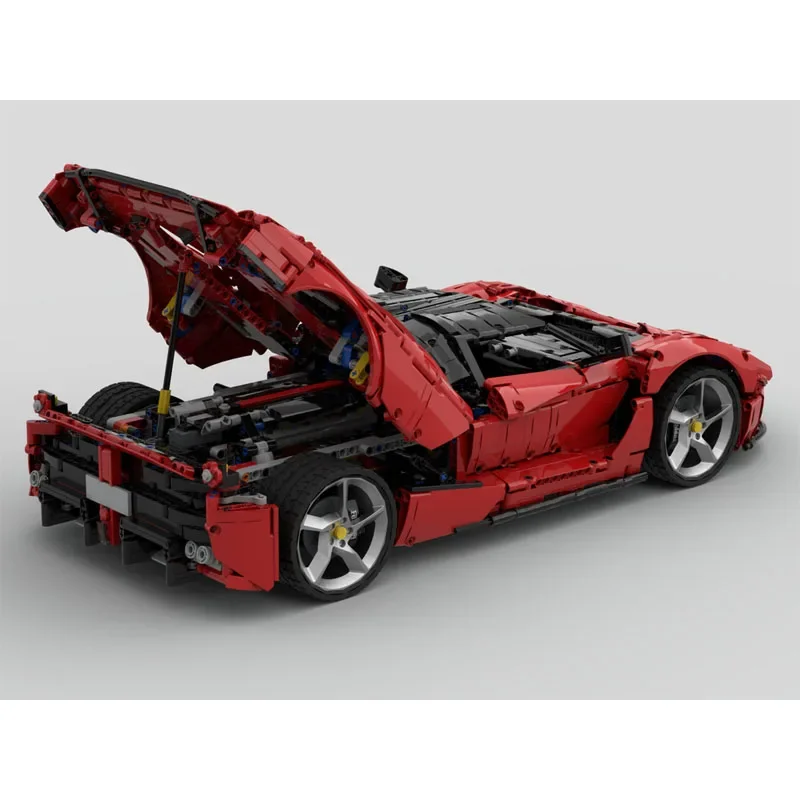 MOC-Red Supercar Series Building Block Toy para meninos, MOC-194680, Modelo 3636 Peças, Aniversário Educacional Criativo, Novo