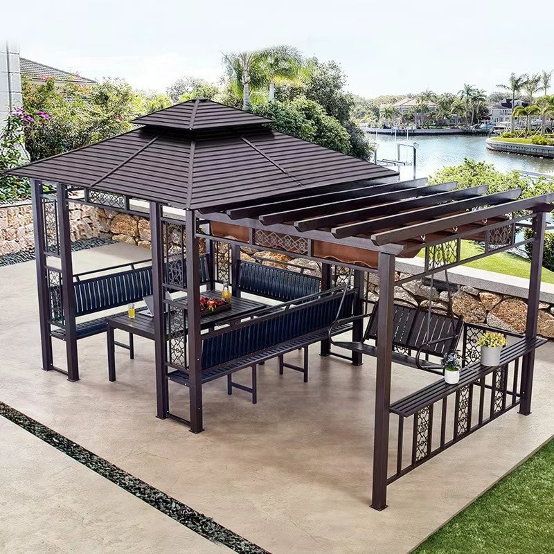 Pavilhão de treliça de uva galvanizado ao ar livre pátio ao ar livre villa jardim celeiro varanda lazer sombra pavilhão