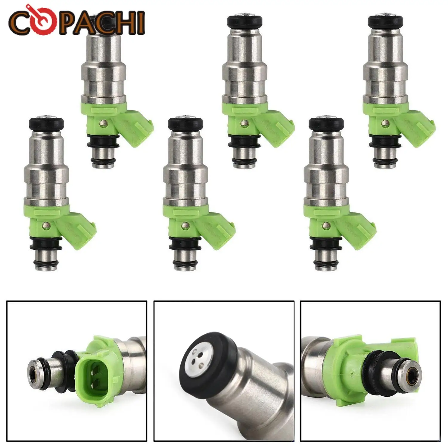 

6Pcs Fuel Injectors 23250-70080 23209-70080 2325070080 2320970080 for Toyota Cressida 3.0L I6 1989-1992 Supra 3.0L I6 1989-1992