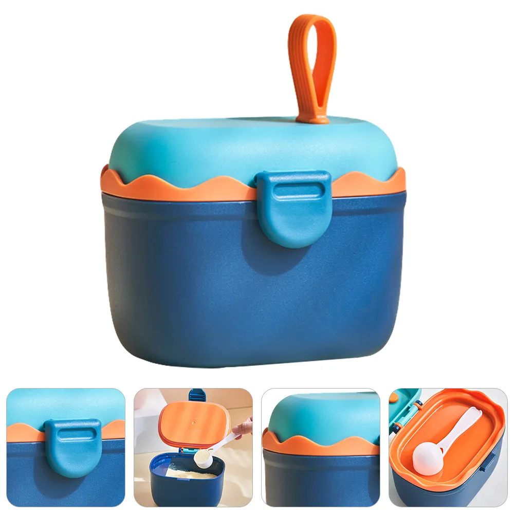 

Portable Milk Powder Box with 5G Measuring Spoon Airtight Baby Formula Dispenser for Travel Home Use Infant Food