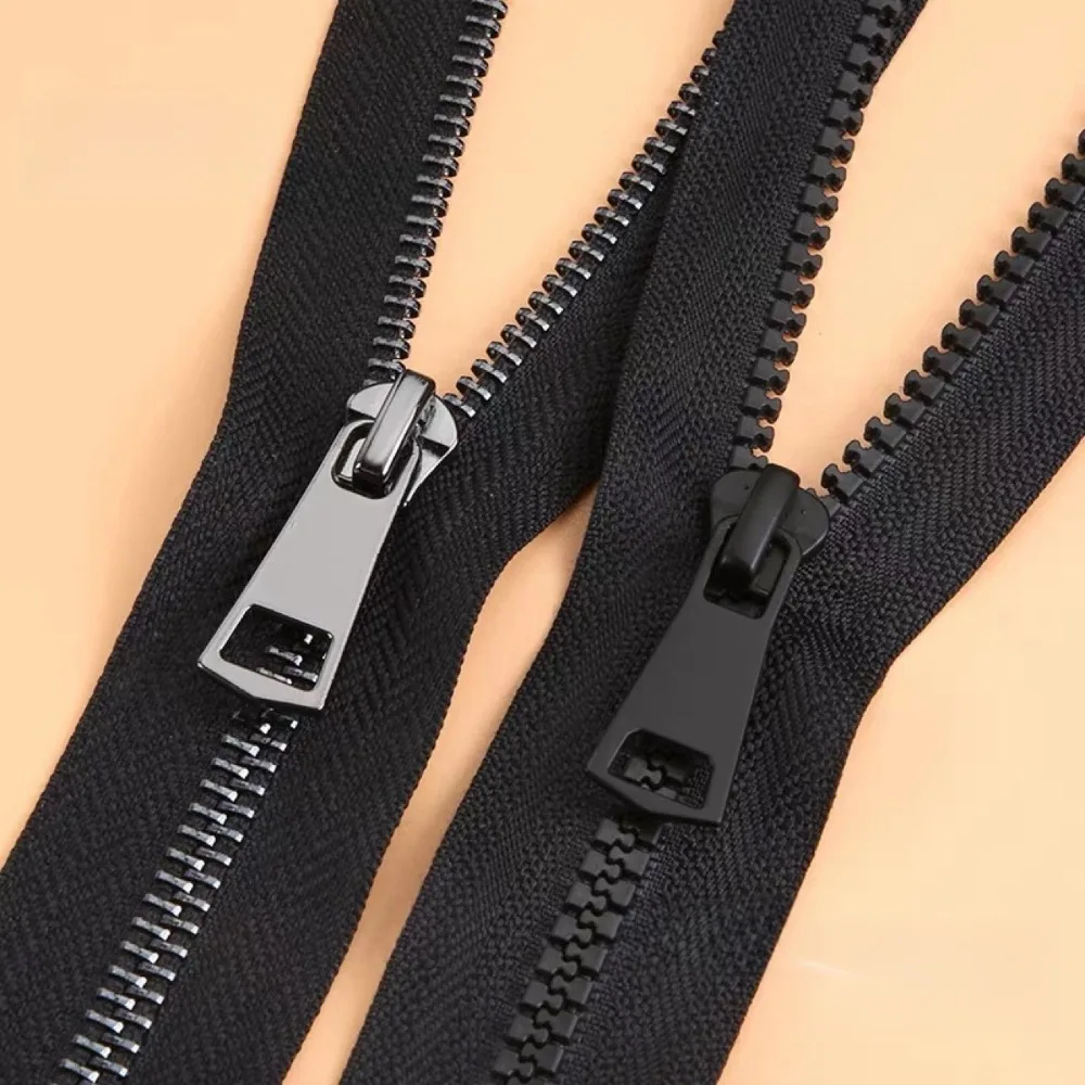 

10pcs 3 5 8 Zipper Puller Head Black Resin Zipper Slider Handmade Sewing Accessories Clothing Bag Zips for Replacement Parts