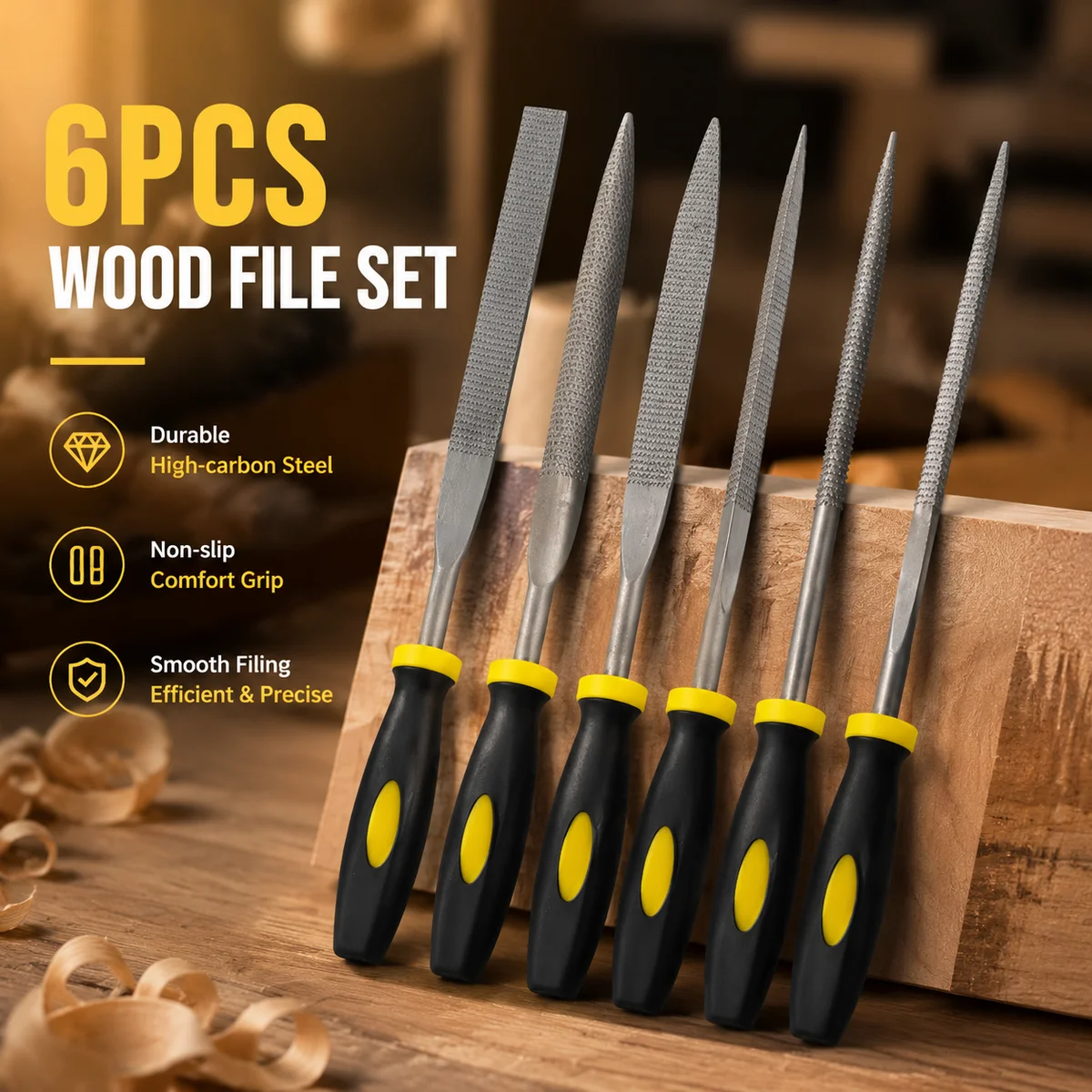 Woodworking Files And Rasps - 6pcs Woodworking File Set High-Carbon Steel