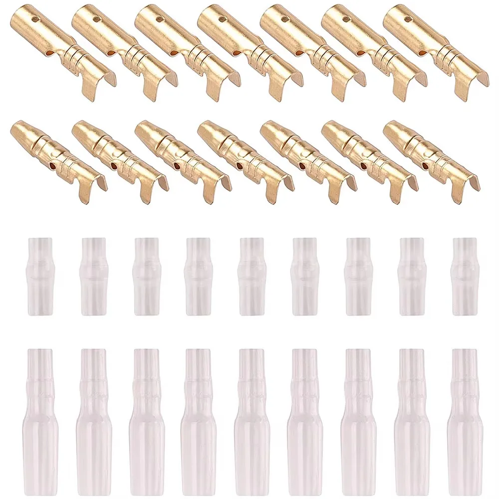 120-teiliges Messing-Steckverbinder-Set (3,5 mm/3,9 mm) mit Isolierhülsen für Motorrad, Auto und LKW – Detail 3