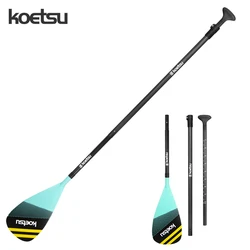 KOETSU Paddle Board Paddle Handle Racing Carbon Fiber Paddle SUP Inflatable Surf Paddle Board Portable Big Blade Adjustable Size