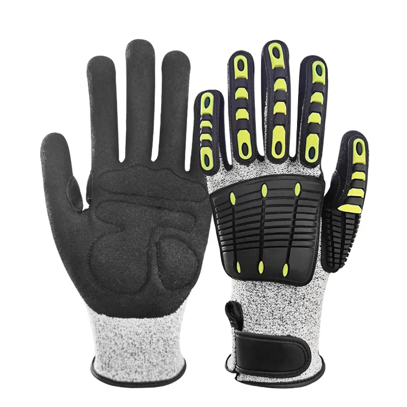 Cut-, wear-, shock-absorbing, impact-resistant gloves for drilling and general labor protection
