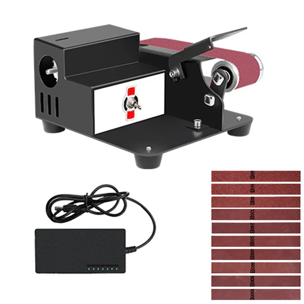 

220V 250W Mini Electric Abrasive Belt Sanding Machine 7 Gears Adjustable 8000R/M for Sharpen Polishing Grinding Sander