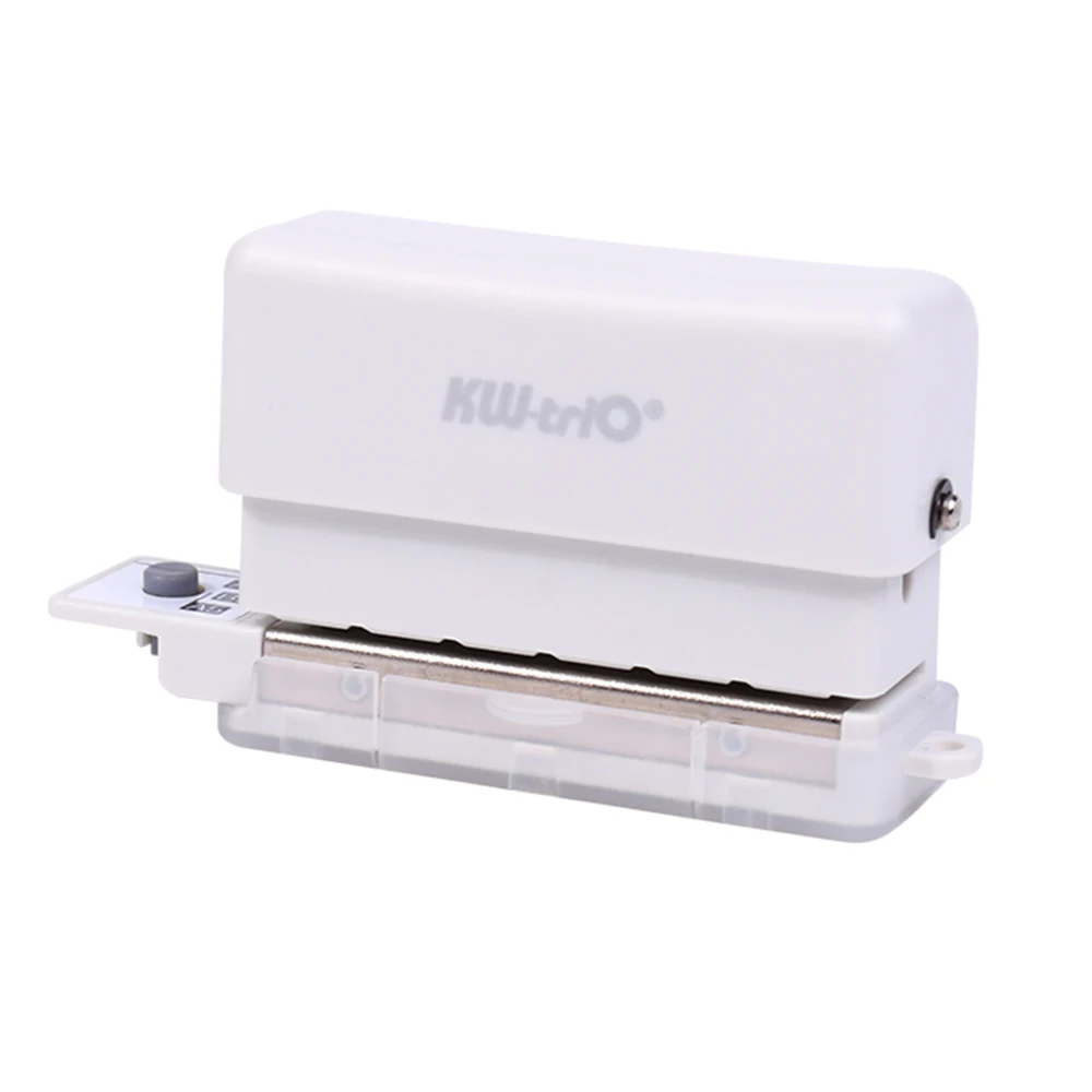 KW-triO 6-Hole Paper Punch Handheld Mini Puncher Support Multiple 20/26/30 Hole Punching 5.5mm Aperture for A4 A5 B5 Notebook