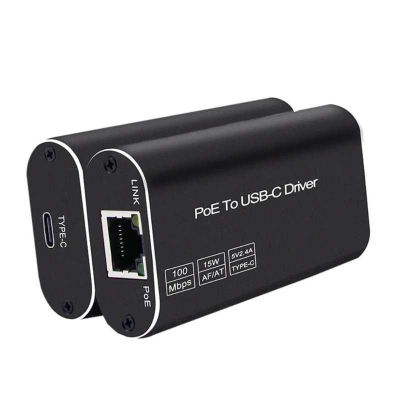 محول محول Poe to USB C للطاقة ونقل البيانات دون محول آخر 601f