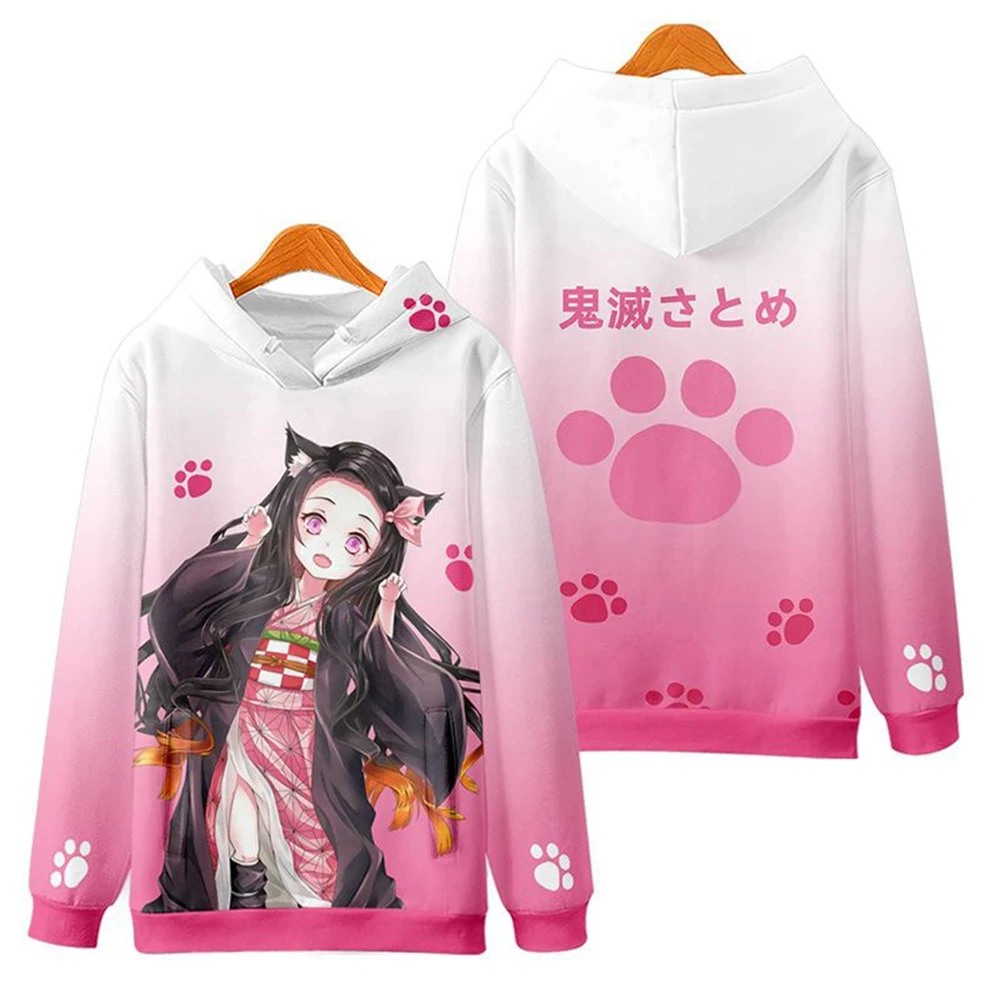 Jesień Zima Dzieci Demon Slayer Bluza Japońskie Anime Pullover Dorosły Dorywczo Odzież z kapturem Chłopcy Dziewczynki Moda Płaszcz wierzchni z