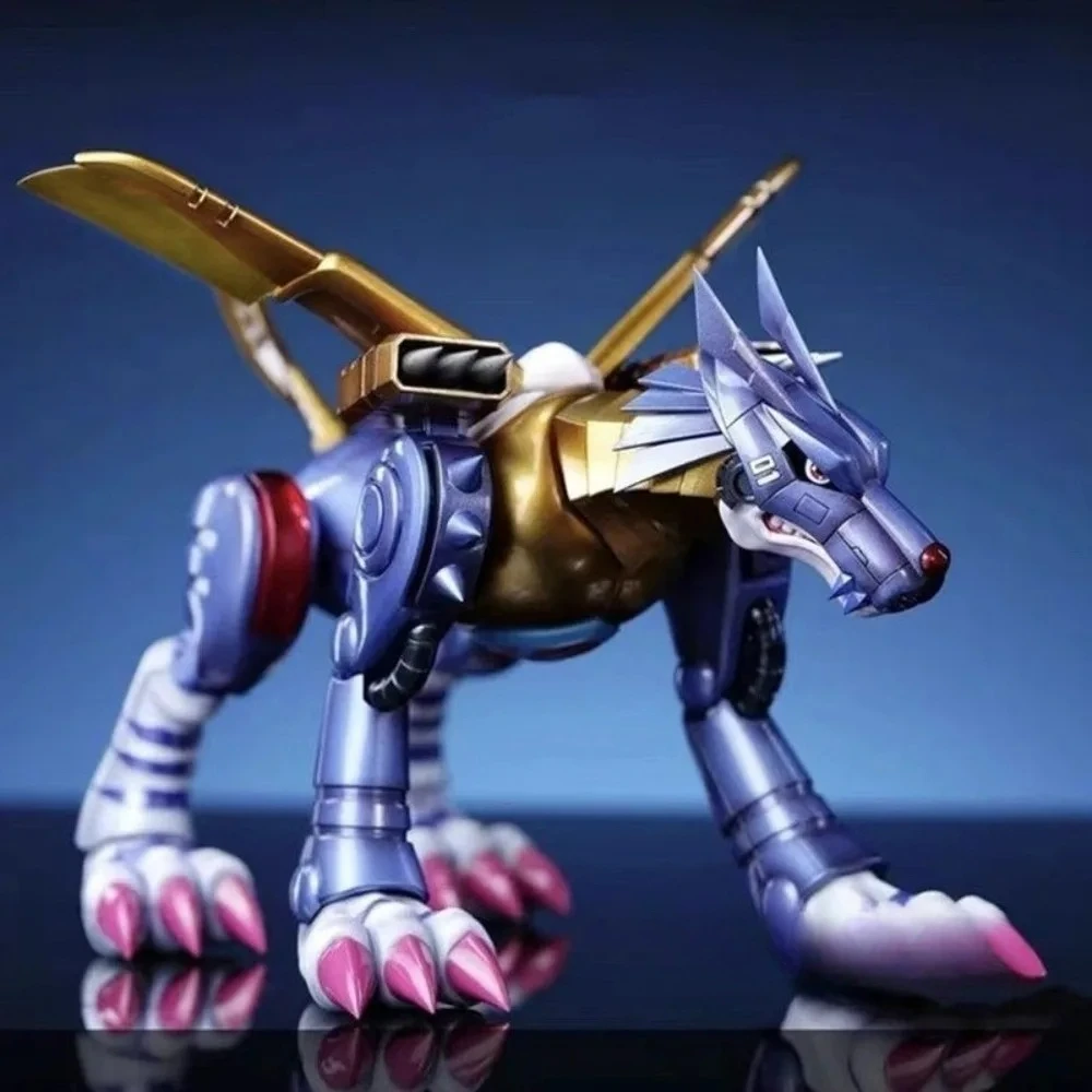 9cm Anime Digimon Adventure Figure Metal Garurumon Action Figures Pvc Collection Model Toys for Children Gifts