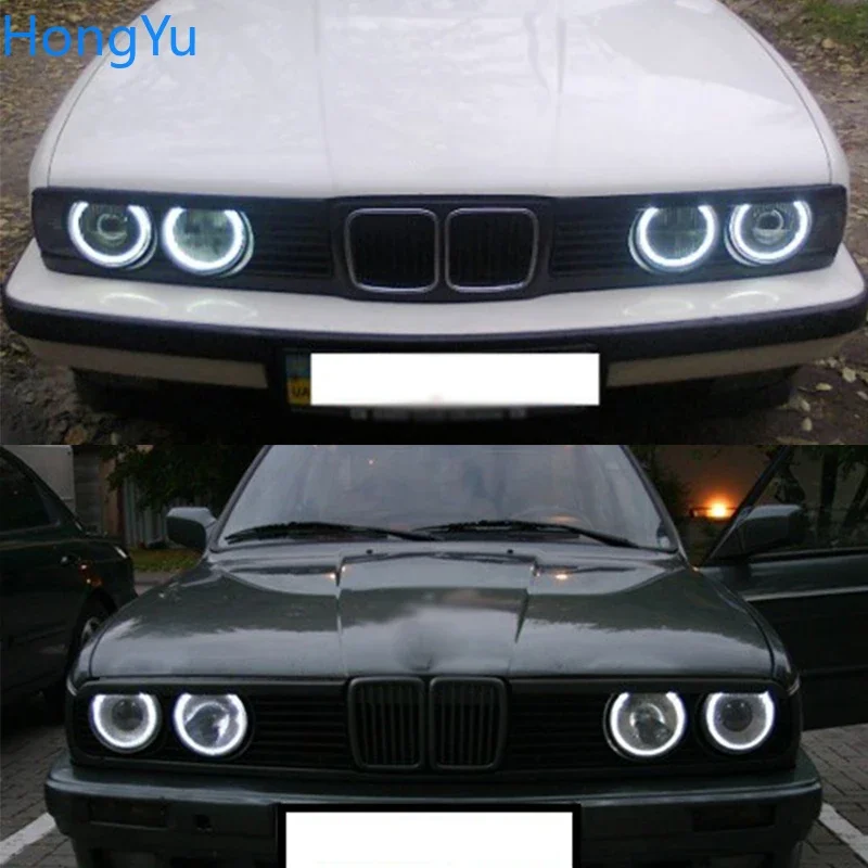 DRL Daytime Running Lights for BMW E30 E32 E34 Smd Led Angel Eyes Kit Excellent Ultra Bright Illumination - view 6